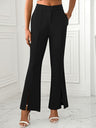 Slit Flare Pants with Pockets | Hanalas