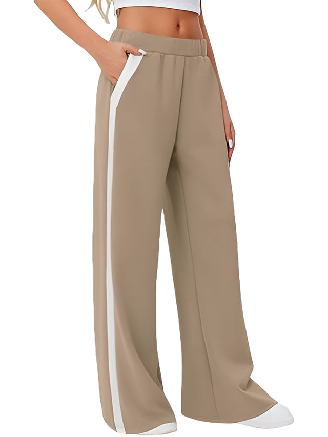 Side Striped Wide Leg Pants | Hanalas