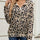 Full Size Leopard Collared Neck Zip Up Jacket | Hanalas