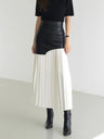 Pleated Contrast High Rise Skirt | Hanalas