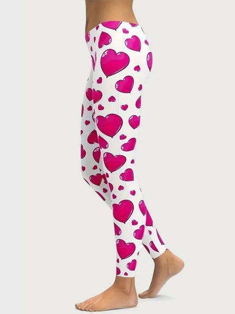 Heart Print Skinny Pants | Hanalas