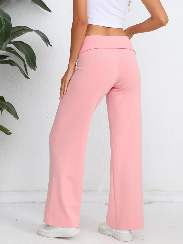 Elastic Waist Wide Leg Pants | Hanalas