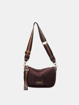 Suede Adjustable Strap Shoulder Bag