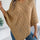 Cable-Knit Openwork Three-Quarter Sleeve Sweater Trendsi Hanalas