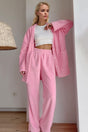 Basic Bae Buttery-Soft V-Neck Button Up Top and Pants Set | Hanalas