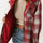 Plaid Snap Down Plush Hooded Jacket | Hanalas