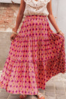 Printed Tiered Maxi Skirt | Hanalas