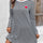 Heart Striped Round Neck Long Sleeve Mini Tee Dress | Hanalas