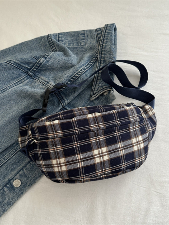 Plaid Adjustable Strap Crossbody Bag Trendsi Hanalas