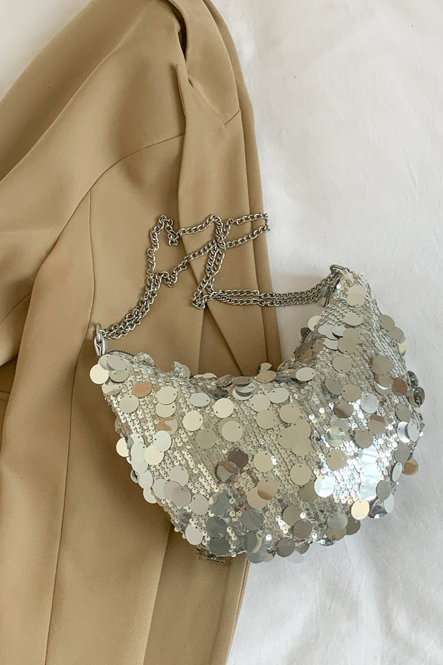 Sequin Chain Crossbody Bag | Hanalas