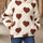 Fuzzy Heart Pocketed Dropped Shoulder Hoodie | Hanalas