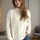 Cable-Knit Mock Neck Dropped Shoulder Sweater | Hanalas