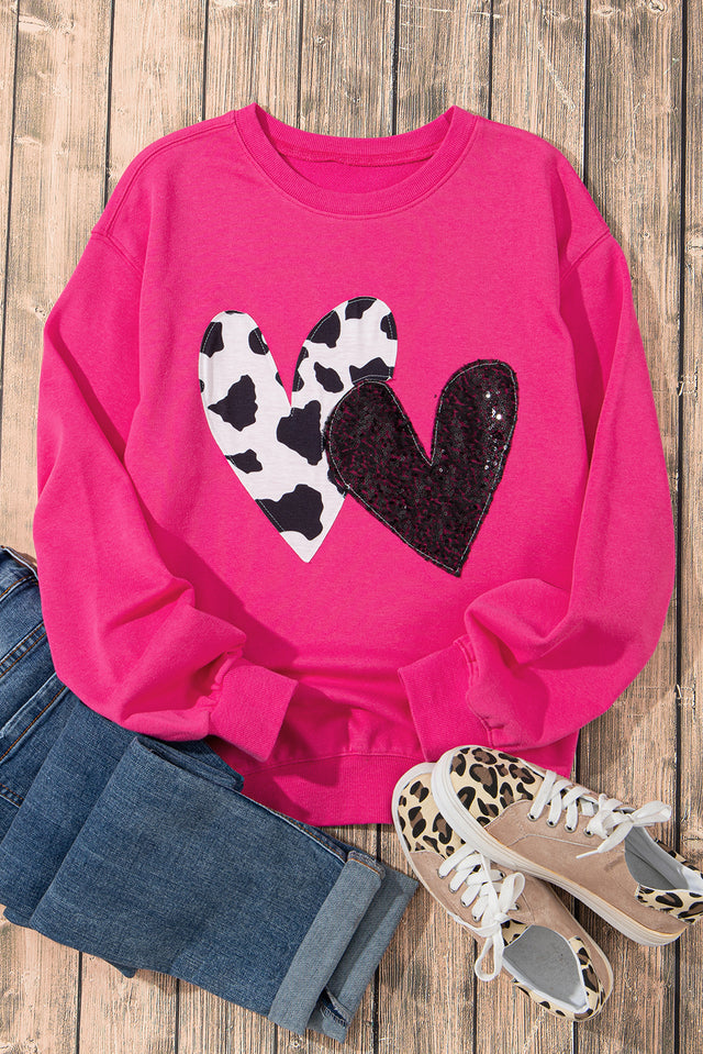 Heart Patch Long Sleeve Sweatshirt | Hanalas