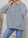 Drawstring Long Sleeve Hoodie with Pockets Trendsi Hanalas