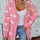 Heart V-Neck Button Up Long Sleeve Cardigan | Hanalas