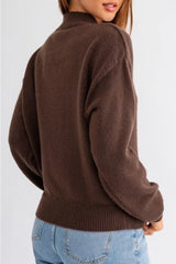 Boot Mock Neck Long Sleeve Sweater