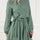 Round Neck Long Sleeve Tie Waist Dress | Hanalas