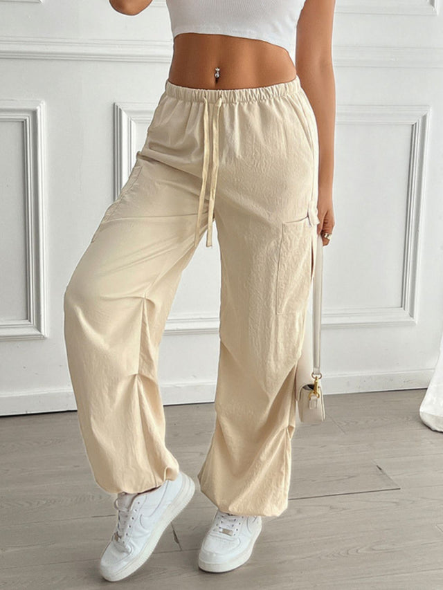 Devine Drawstring Joggers with Pockets | Hanalas