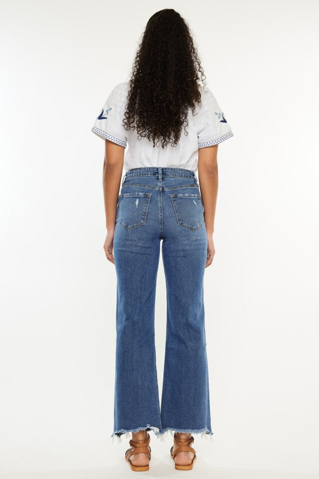 Kancan Full Size High Rise Slim Wide Leg Jeans | Hanalas