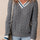 Cable-Knit V-Neck Long Sleeve Sweater Trendsi Hanalas