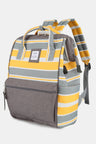 Himawari Striped Waterproof Nylon Backpack Bag with Side Pockets Trendsi Hanalas