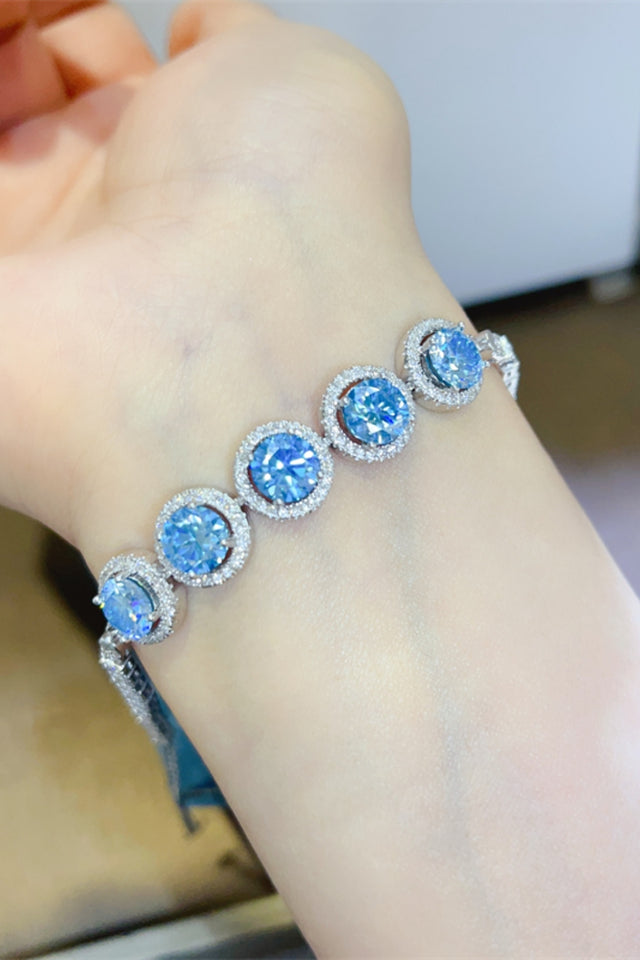 5 Carat Moissanite 925 Sterling Silver Bracelet | Hanalas