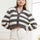 Button Down V-Neck Striped Cardigan | Hanalas