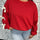 Contrast Bow Round Neck Long Sleeve Sweatshirt | Hanalas