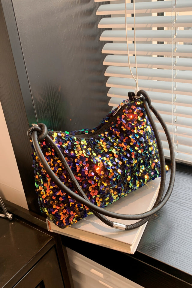 Sequin Double Strap Shoulder Bag | Hanalas