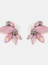 Alloy Rhinestone Flower Stud Earrings | Hanalas