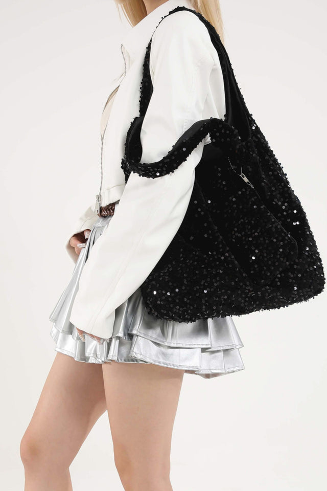 Sequin Polyester Handbag | Hanalas