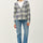 Be Cool Plaid Long Sleeve Sweater Jacket with Front Patch Pockets Trendsi Hanalas