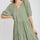 Umgee Full Size Linen Tiered A-Line Split Neck Dress Plus Size | Hanalas