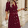 Double-Breasted Lapel Collar Long Sleeve Dress | Hanalas