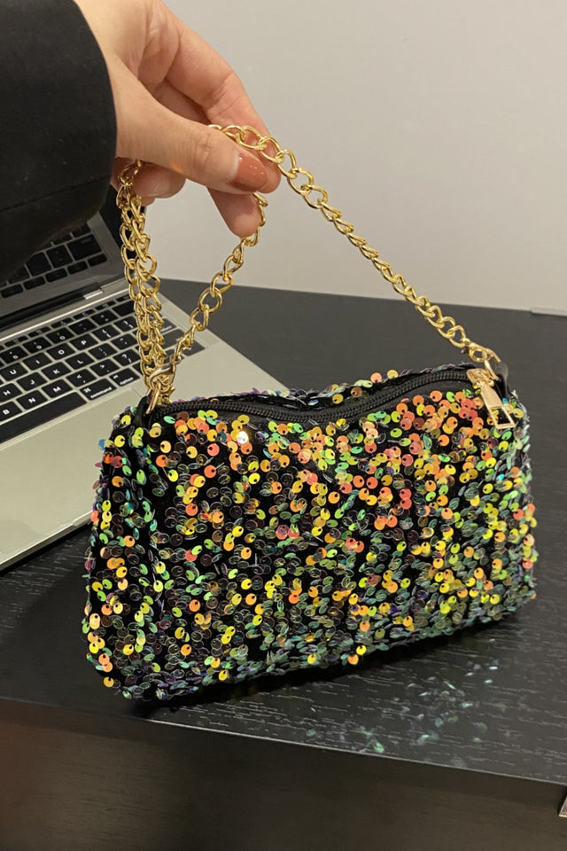 Sequin Removable Strap Shoulder Bag | Hanalas