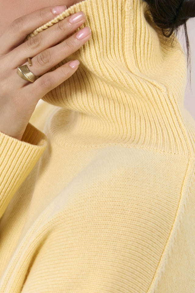 Basic Bae Turtleneck Long Sleeve Dropped Shoulder Sweater Trendsi Hanalas