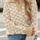 Checkered Collared Neck Long Sleeve Sweater | Hanalas