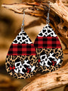 Printed PU Leather Dangle Earrings | Hanalas