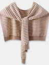 Striped Contrast Knit Wrap | Hanalas