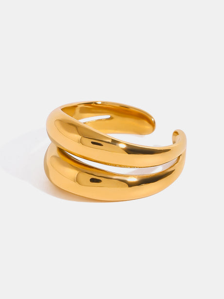 Stainless Steel Double-Layered Ring Trendsi Hanalas