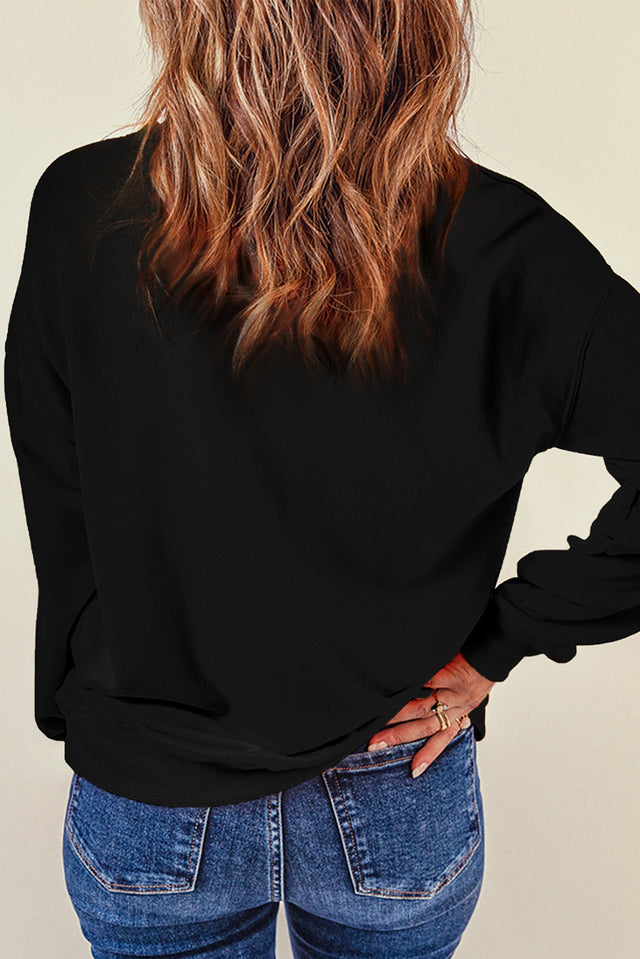 Valentine's Day Contrast Heart Long Sleeve Sweatshirt | Hanalas