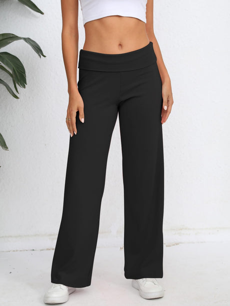 Elastic Waist Wide Leg Pants | Hanalas