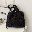 Drawstring Bubble Texture Tote Bag Trendsi Hanalas