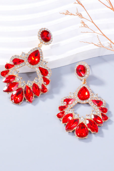 Alloy Rhinestone Dangle Earrings | Hanalas