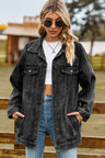 Buttoned Collared Neck Denim Jacket with Pockets Trendsi Hanalas