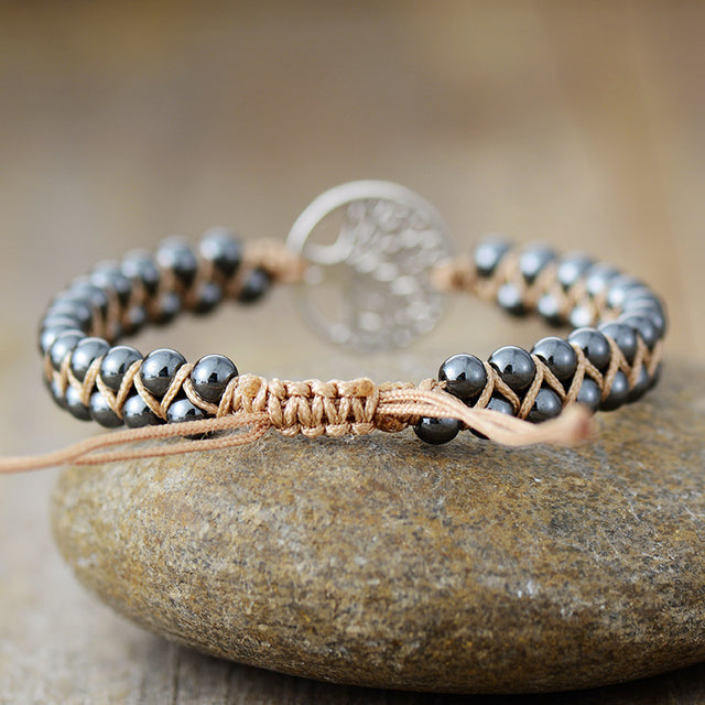 Alloy Natural Stone Braided Bracelet Trendsi Hanalas