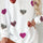 Valentine’s Day Sequin Heart Round Neck Long Sleeve Sweatshirt | Hanalas