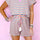Striped Round Neck Top and Shorts Set | Hanalas