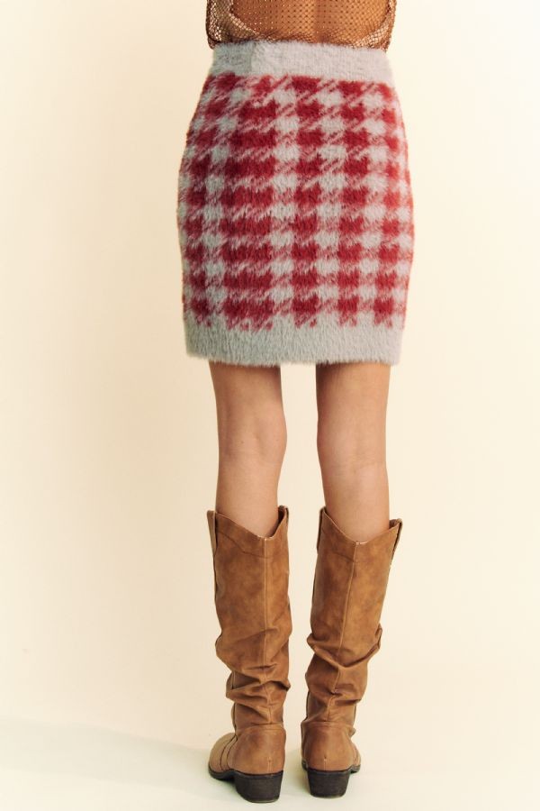 Davi & Dani Scoop Neck Wide Strap Top and Skirt Sweater Set | Hanalas