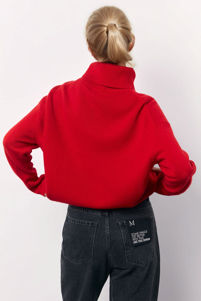 Basic Bae Turtleneck Long Sleeve Dropped Shoulder Sweater Trendsi Hanalas